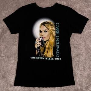 Carrie Underwood T-Shirt Size XS The Storyteller Tour Concert Black Music Band